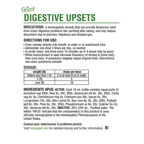 HomeoPet Digestive Upsets For Cats