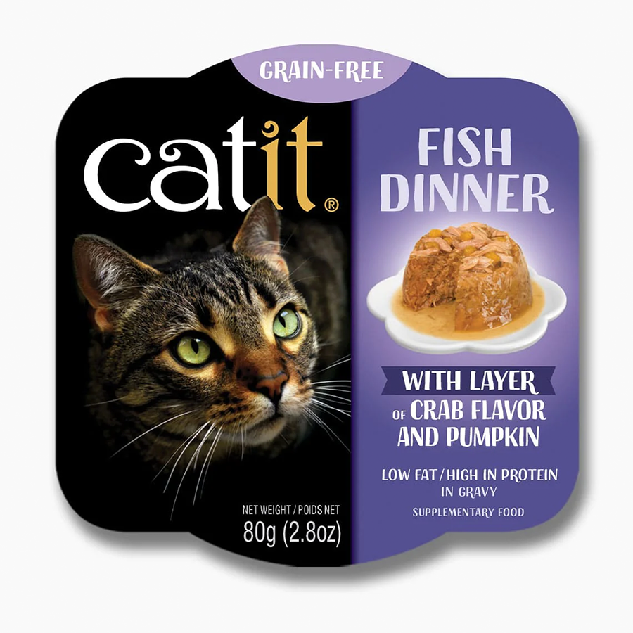 Catit Fish Dinner Crab Flavor Pumpkin 2.8 OZ