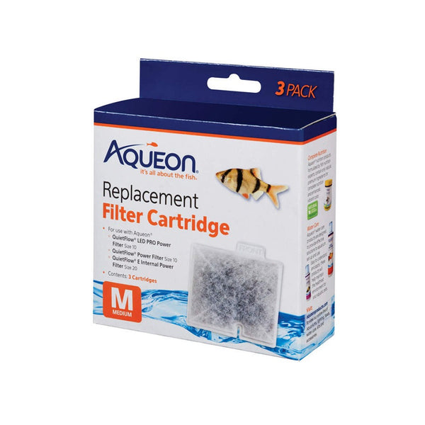 Aqueon Replacement Filter Cartridges, Medium, 3 Count