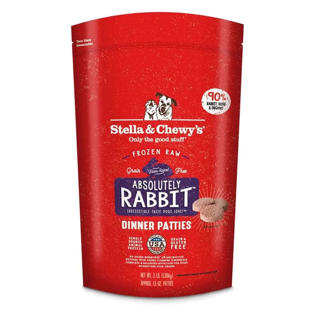 Stella & Chewy's Dog Frozen Raw Patties Absolutely Rabbit 6lb