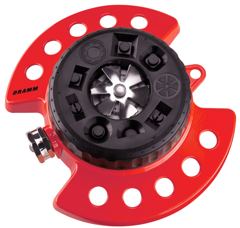 Dramm Sprinkler Turret Red: Customizable Watering for Your Garden