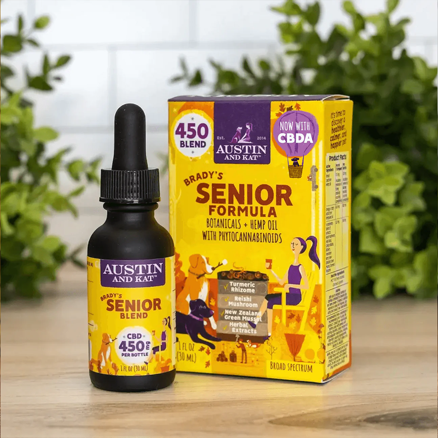 Austin & Kat Brady's Senior Blend Oil 450mg | Senior Dog Wellness