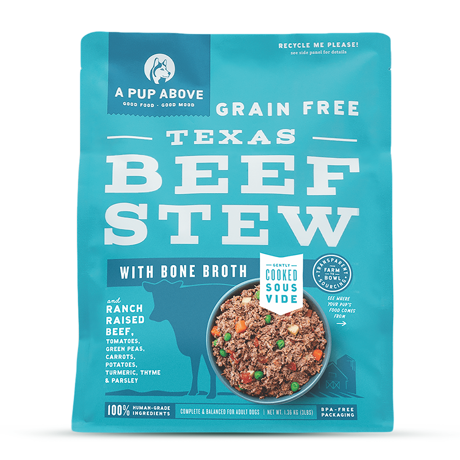 A Pup Above Gently Cooked Dog Food Texas Beef Stew *3LB