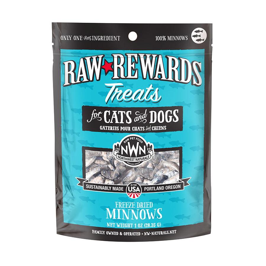 Northwest Naturals Freeze Dried Raw Rewards Minnow 1 OZ – Zamzows
