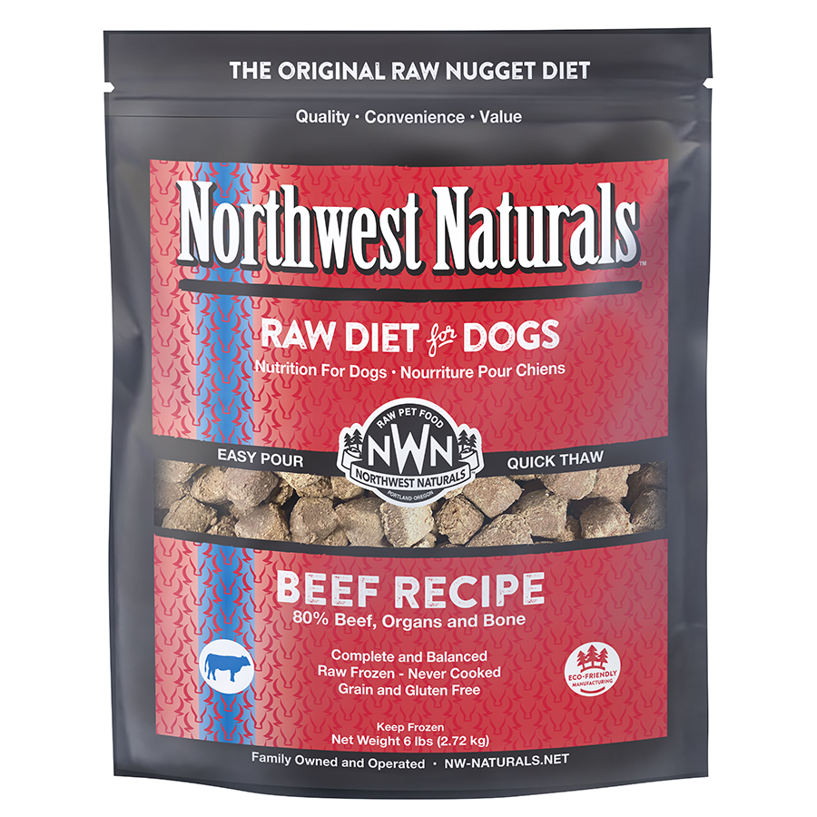 Northwest Naturals Frozen Raw Diet For Dogs Beef 6 LB