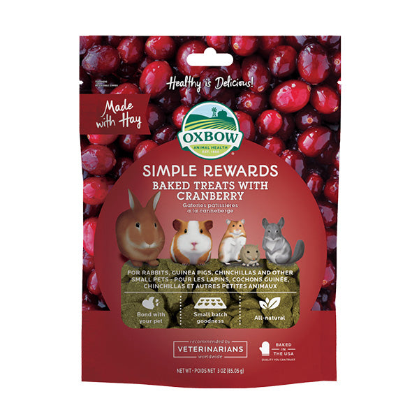 Oxbow Simple Rewards Baked Treats with Cranberry Oxbow Simple Rewards Baked Treats with Cranberry