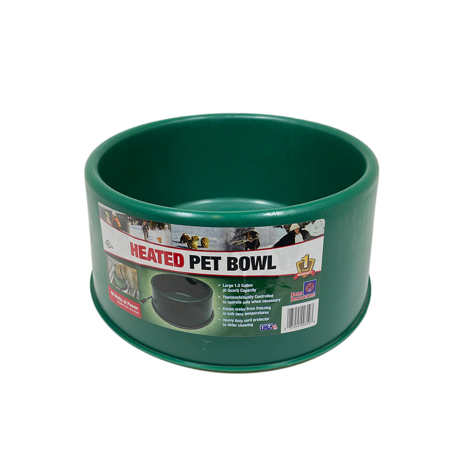 Heated Pet Bowl Green 1.5 GAL Zamzows store