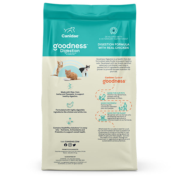 Canidae Cat Goodness for Digestion Formula Real Chicken 10 LB