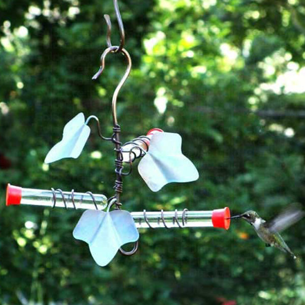 Copper Ivy 3 Tube Hummingbird Feeder