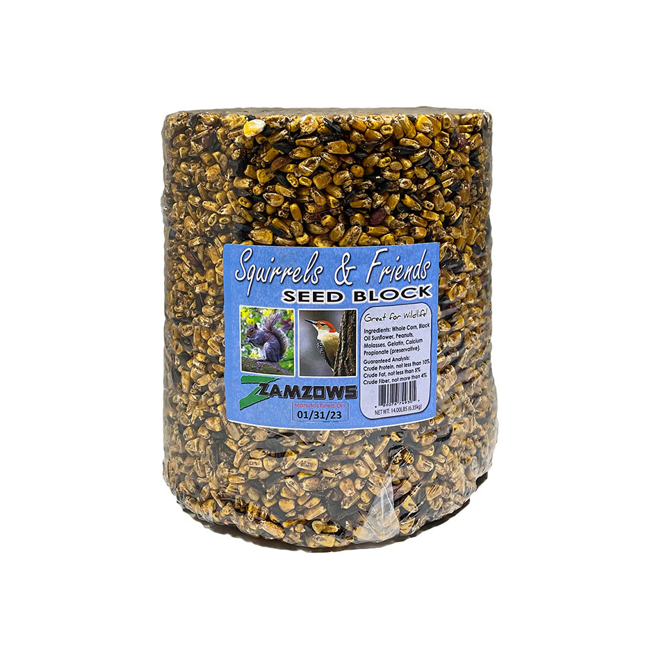 Zamzows Squirrels And Friends Seed Block 14 LB