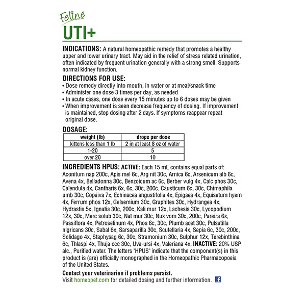 HomeoPet UTI+ For Cats