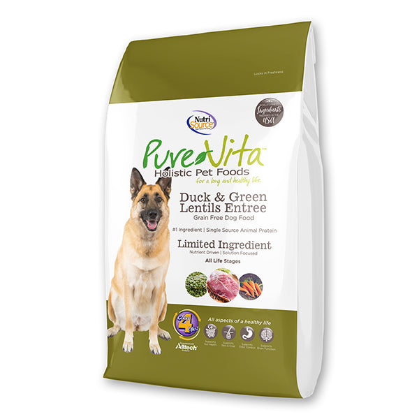 Pure Vita Dog Food Duck And Green Lentils 25 LB