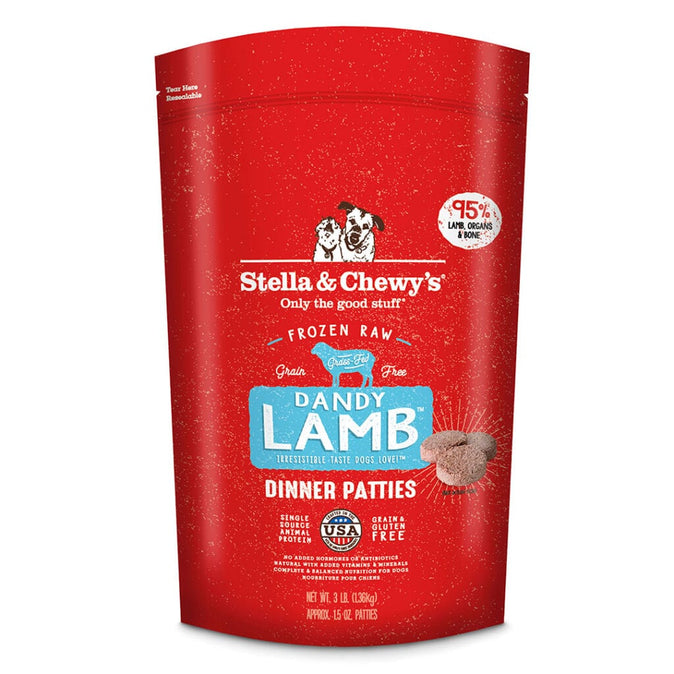 Stella and Chewy's Frozen Raw Dandy Lamb Patties 3 LB