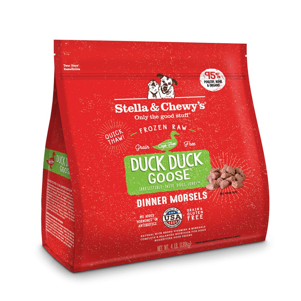 Stella and Chewy's Frozen Duck Goose Dinner Morsels 4 LB