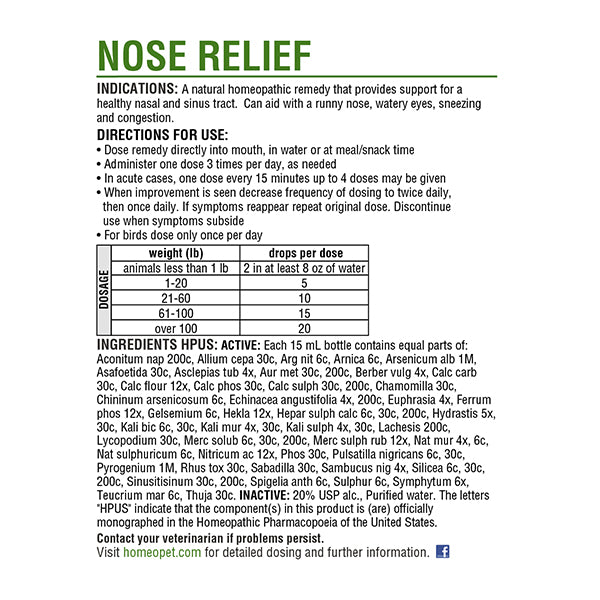 HomeoPet Nose Relief 15 ML