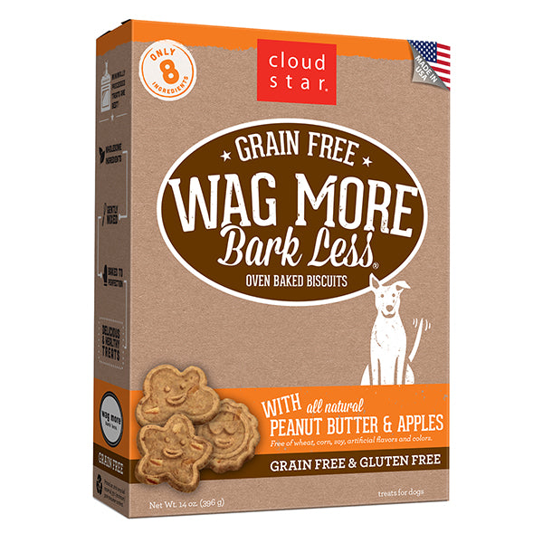 Cloudstar Wag More Bark Less Biscuits Peanut Butter And Apples 14 OZ