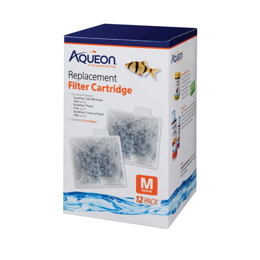 Aqueon Replacement Filter Cartridges MED 12 PK