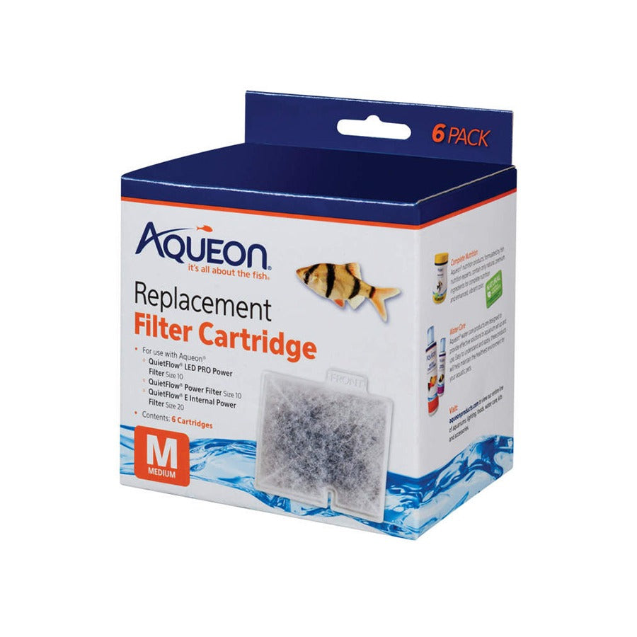 Aqueon Replacement Filter Cartridges MED 6 PK
