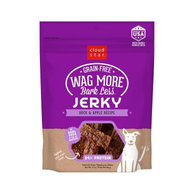 Wag More Bark Less Grain Free Jerky Duck and Apple 10 OZ