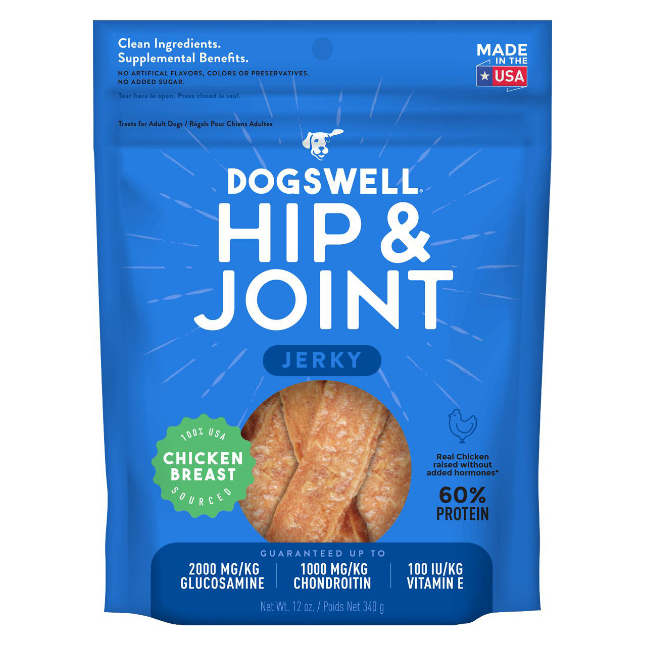 Dogswell Hip & Joint Grain Free Jerky Chicken 12 OZ