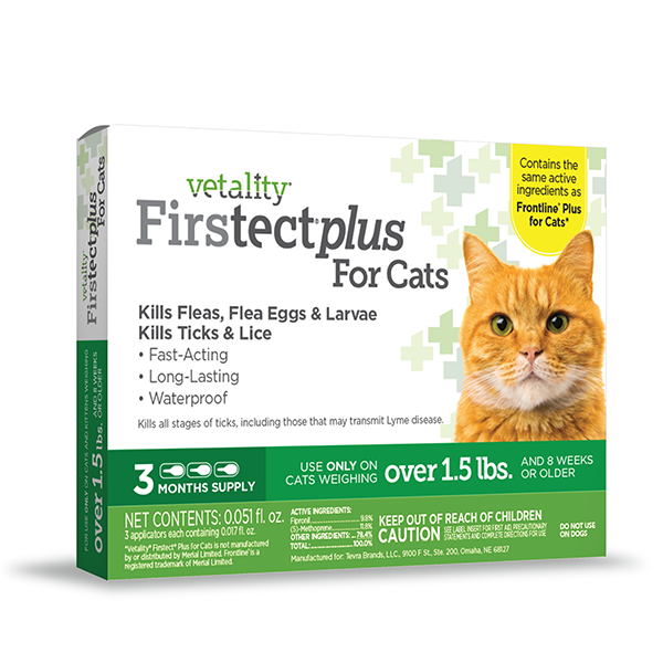 Vetality Firstect Plus for Cats Over 1.5 LB 3-Dose
