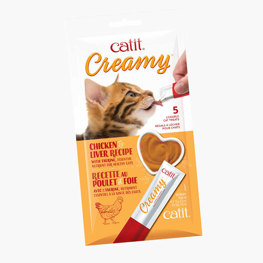 Catit Creamy Treat Tube Chicken and Liver 5 PK