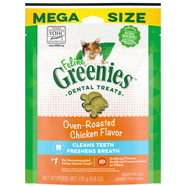 Greenies Oven Roasted Chicken Flavor Cat Treat 4.6 OZ