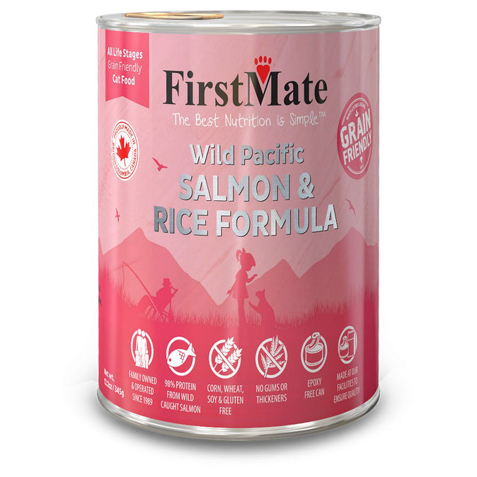 FirstMate Grain Friendly Wild Pacific Salmon Rice Can 12.2 OZ